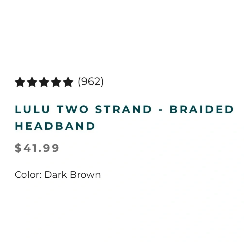 Madison Braid 2 Strand Headband is Hand Braided and Color Blended NIB